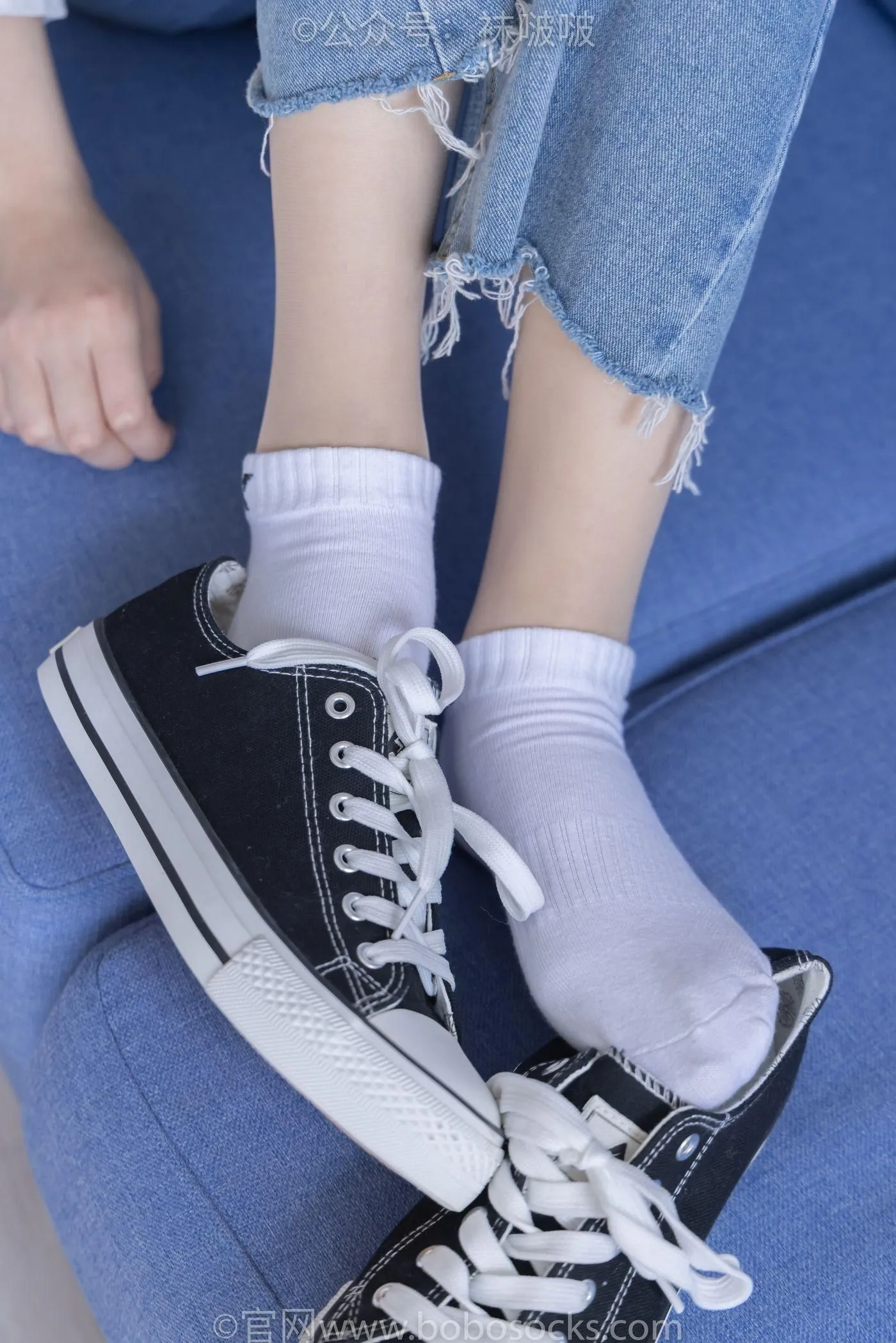 [BoBoSocks袜啵啵]NO.080 小甜豆-帆布鞋、白棉袜、肉丝（花絮版） [140P]插图9